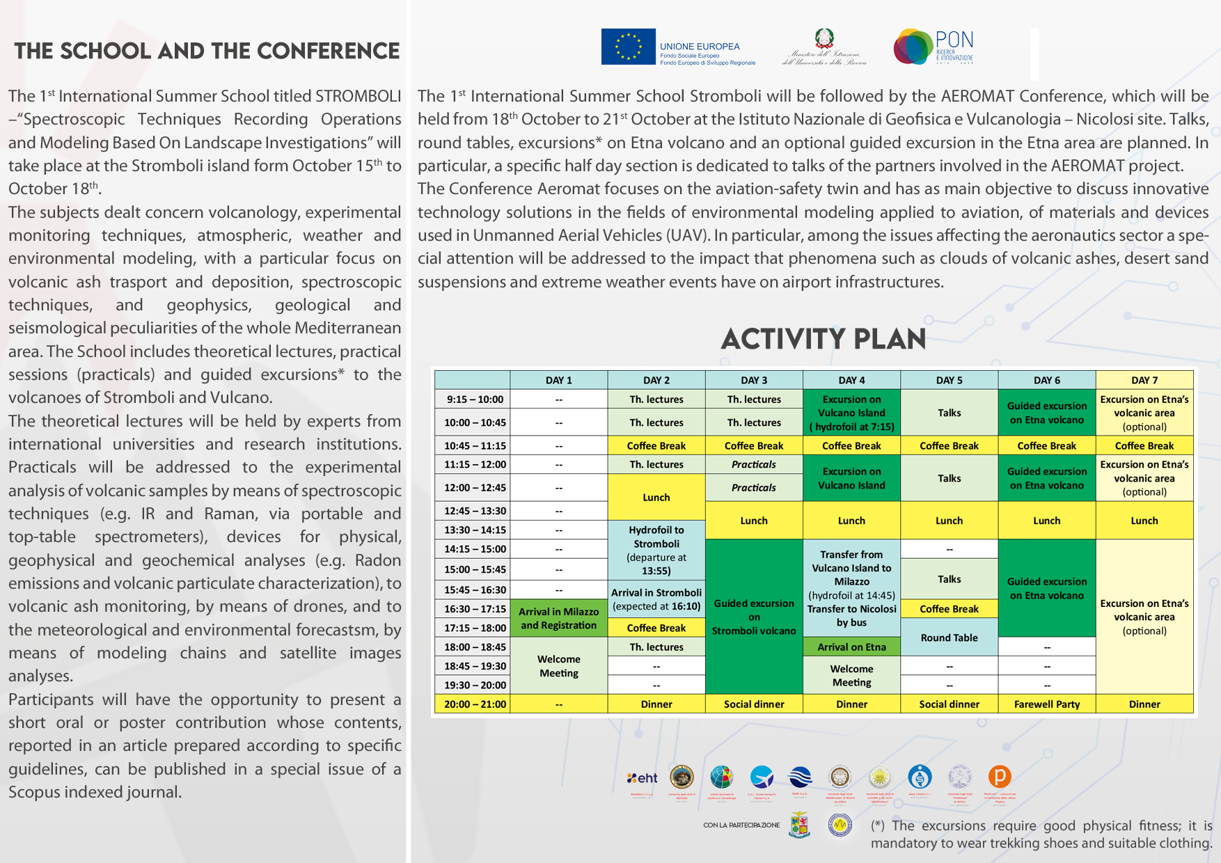 Programma 1st International Summer School STROMBOLI